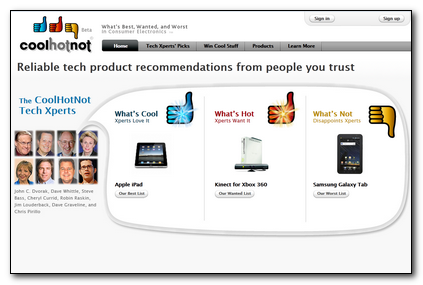 CoolHotNot Home Page